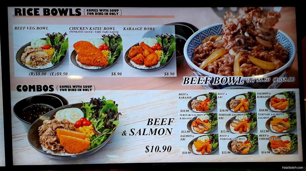 Yoshinoya - menu