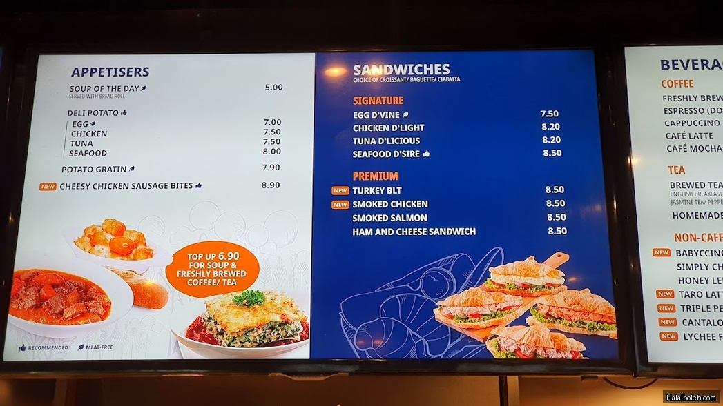 Delifrance - menu