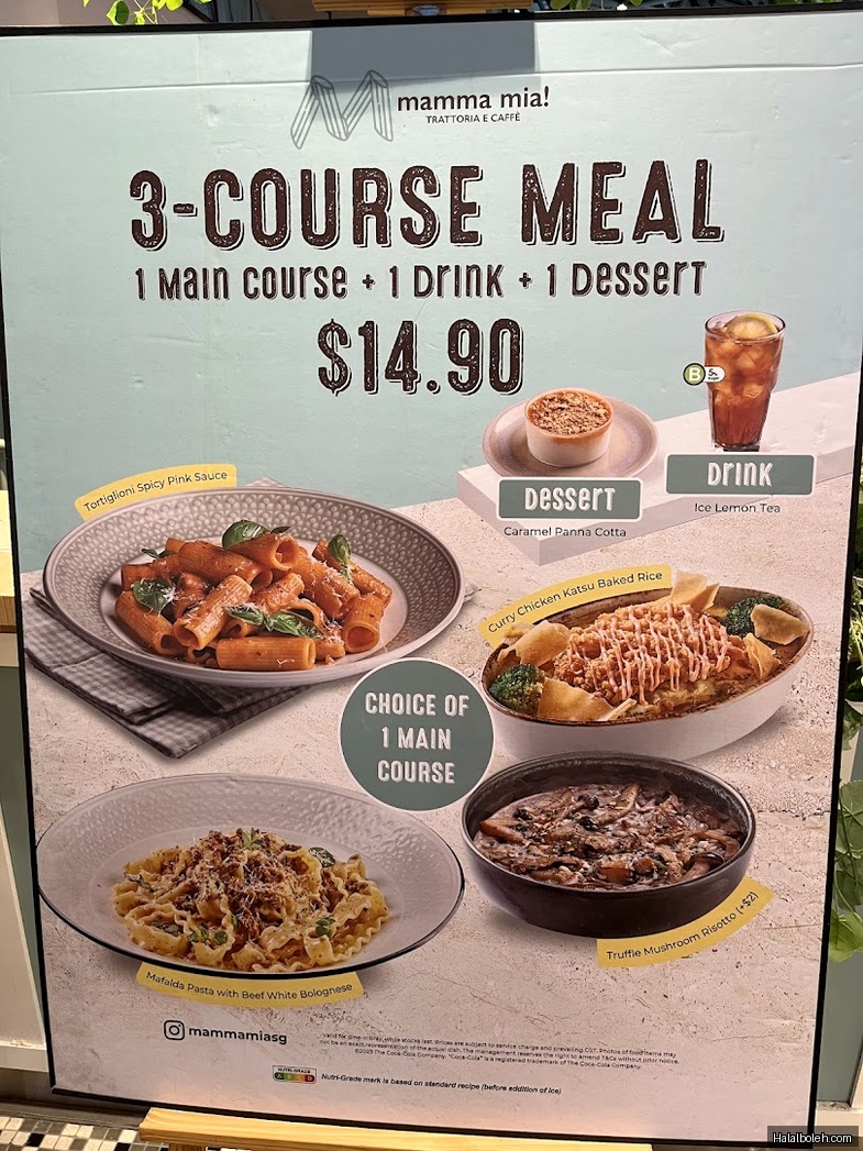 Mamma Mia Trattoria - menu