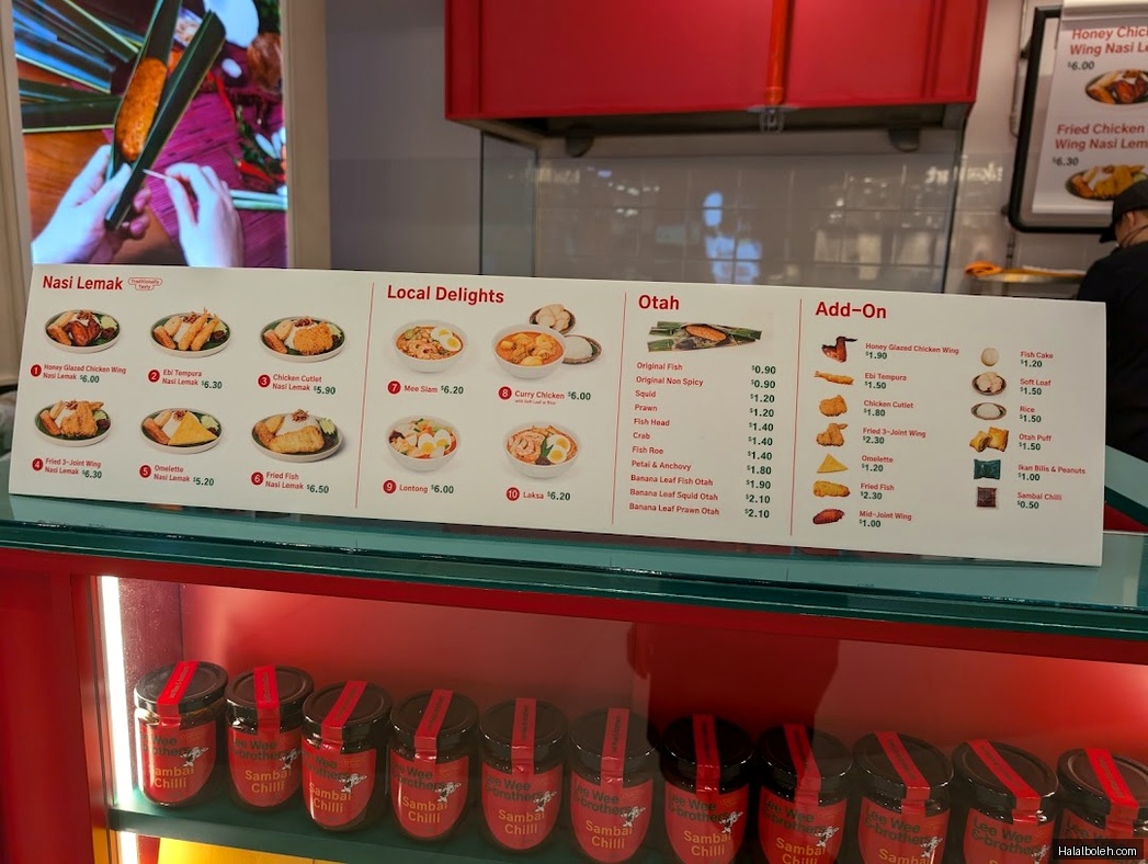 Lee Wee & Brothers - menu