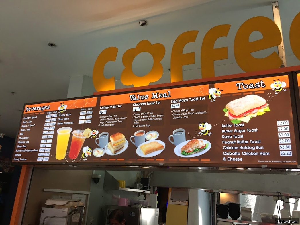 Coffee Bee at Singapore Science Centre - Menu