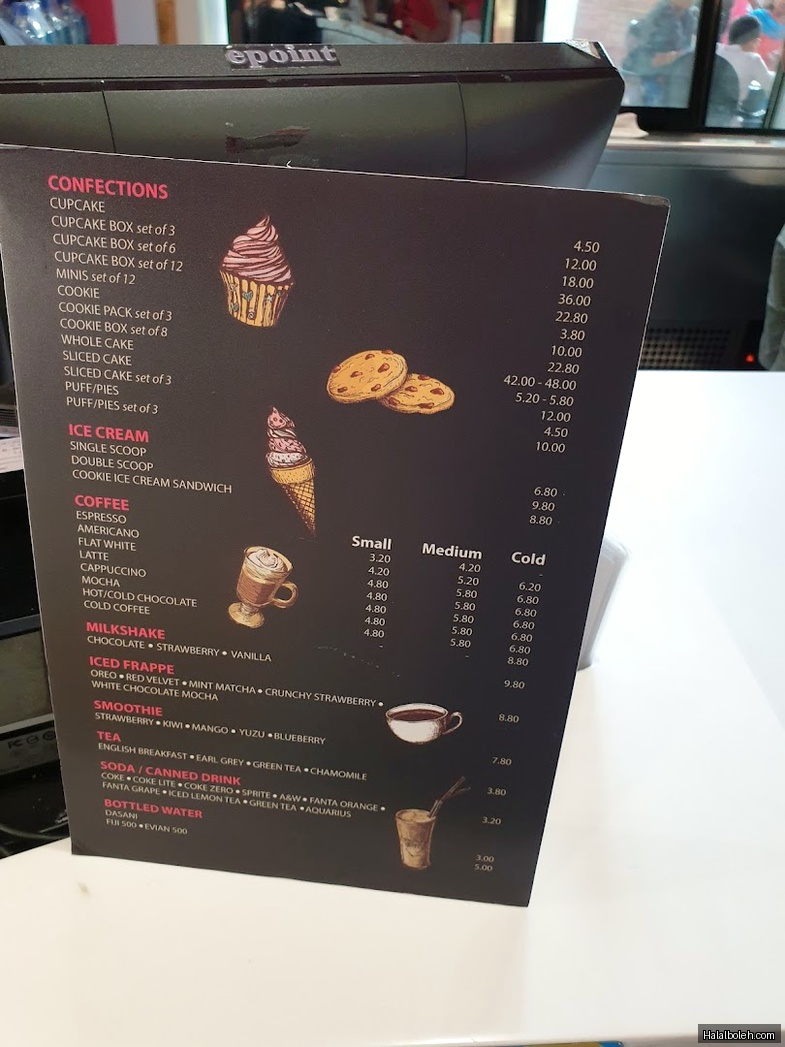Twelve Cupcakes - menu