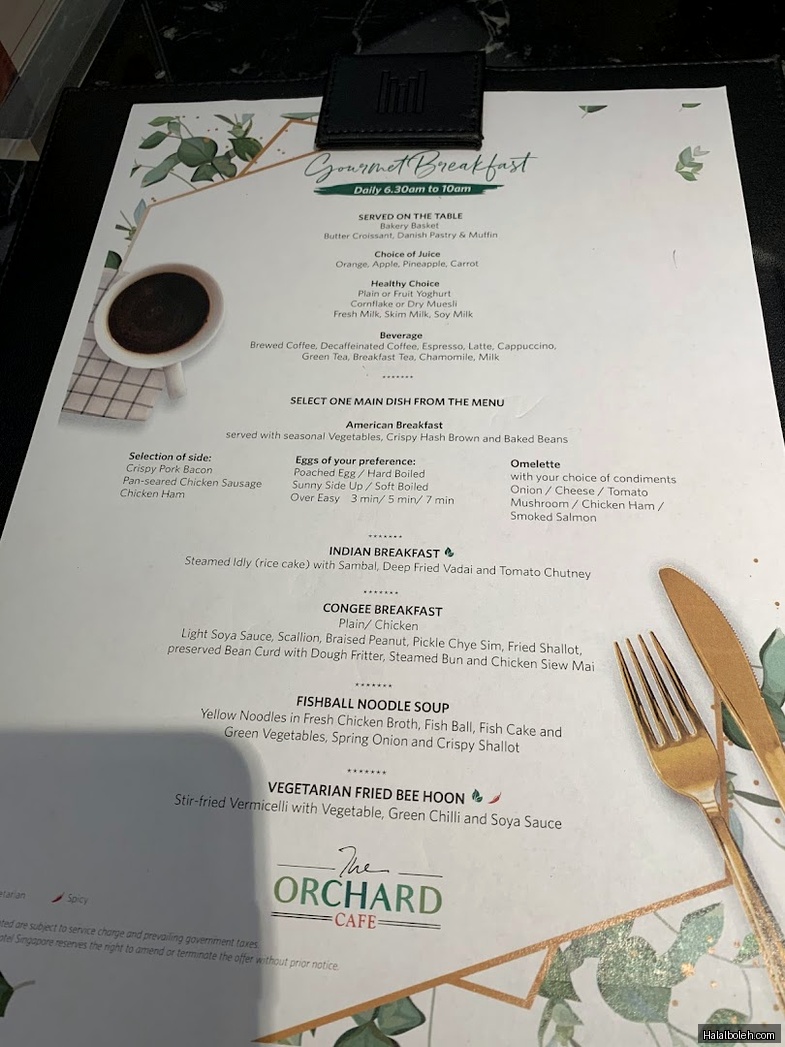 Muslim Kitchen @ Orchard Hotel - menu