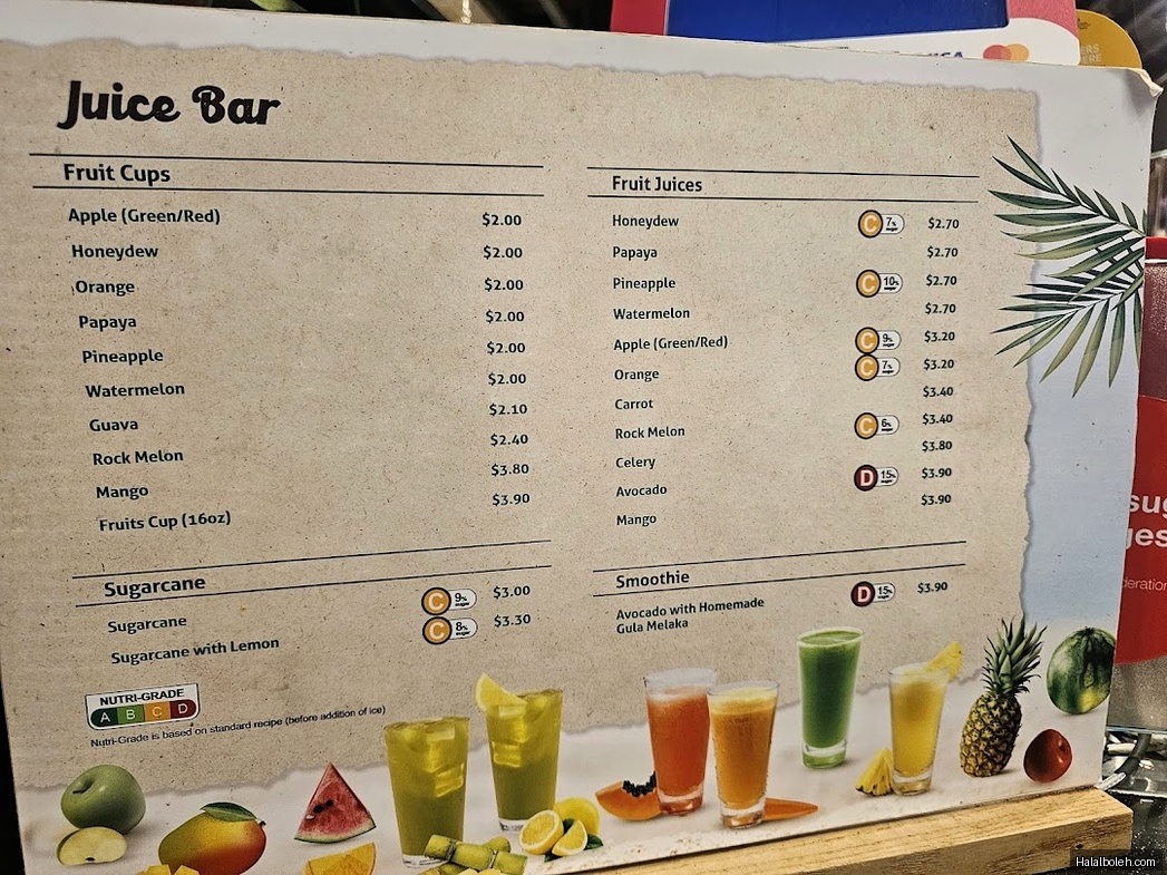 Kopitiam Foodcourt - menu