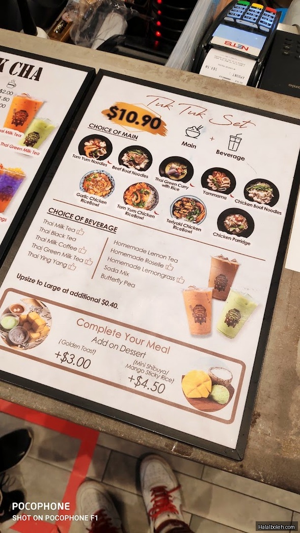 Tuk Tuk Cha - menu