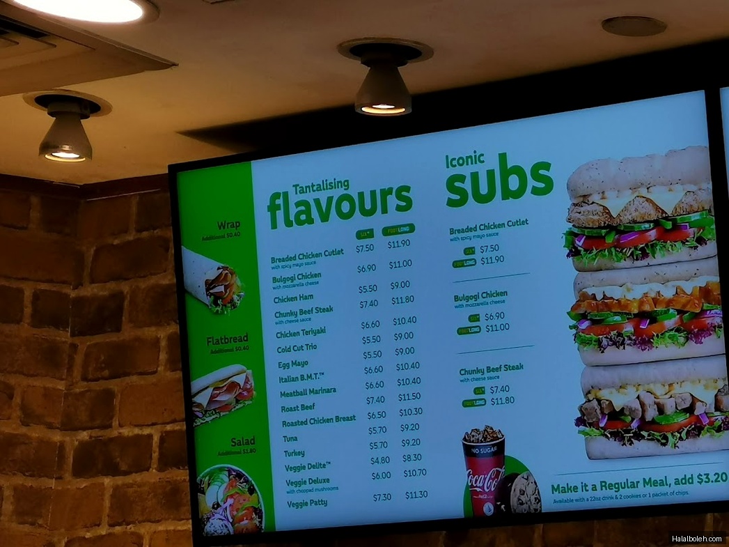 Subway - menu