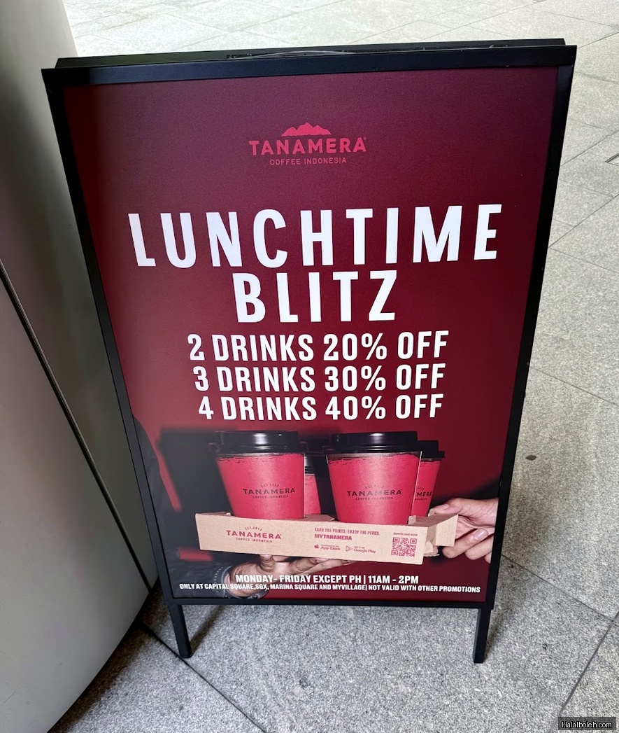 Tanamera Coffee at Capital Square - Menu