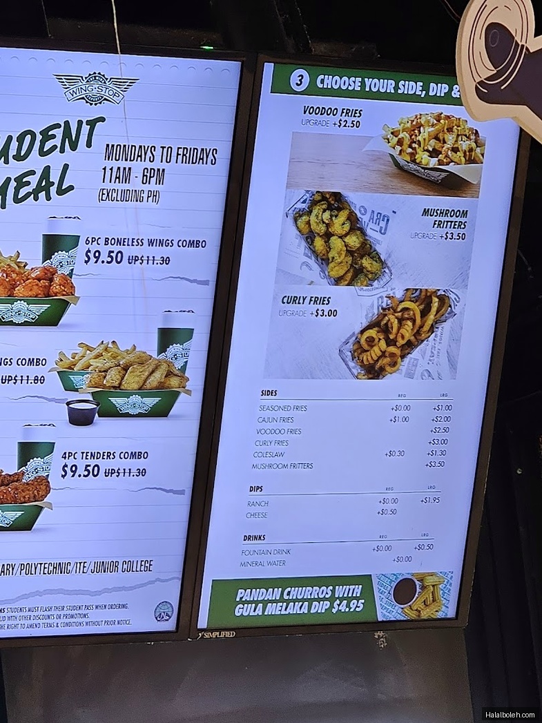 Wingstop - menu