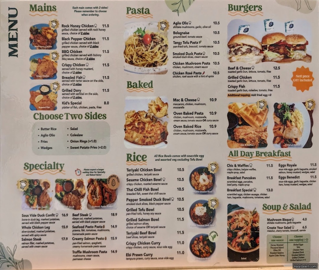 The Tree Cafe - menu