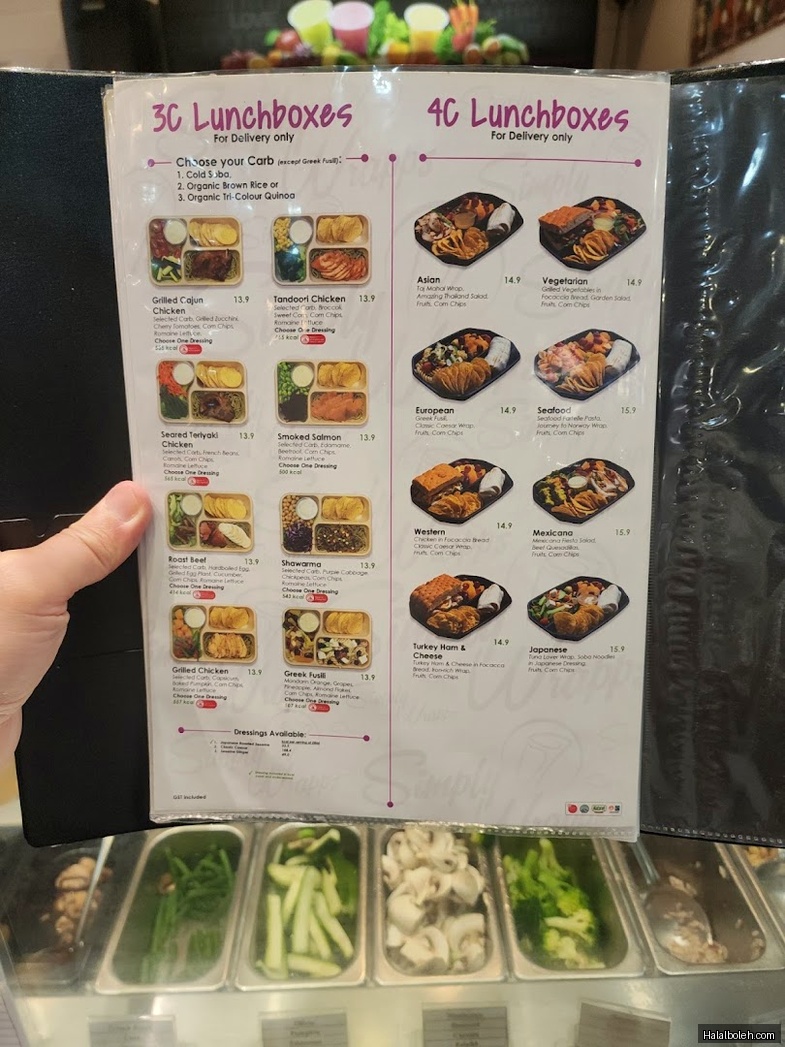 Simply Wrapps - menu