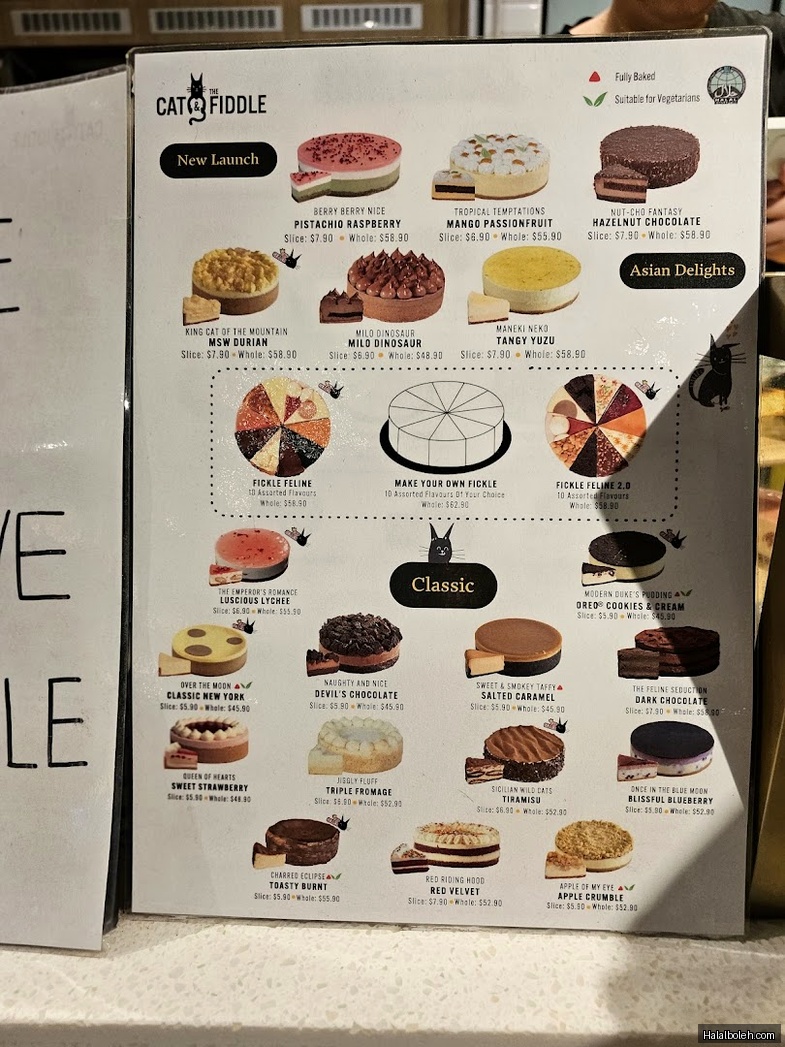 Cat & the Fiddle - menu