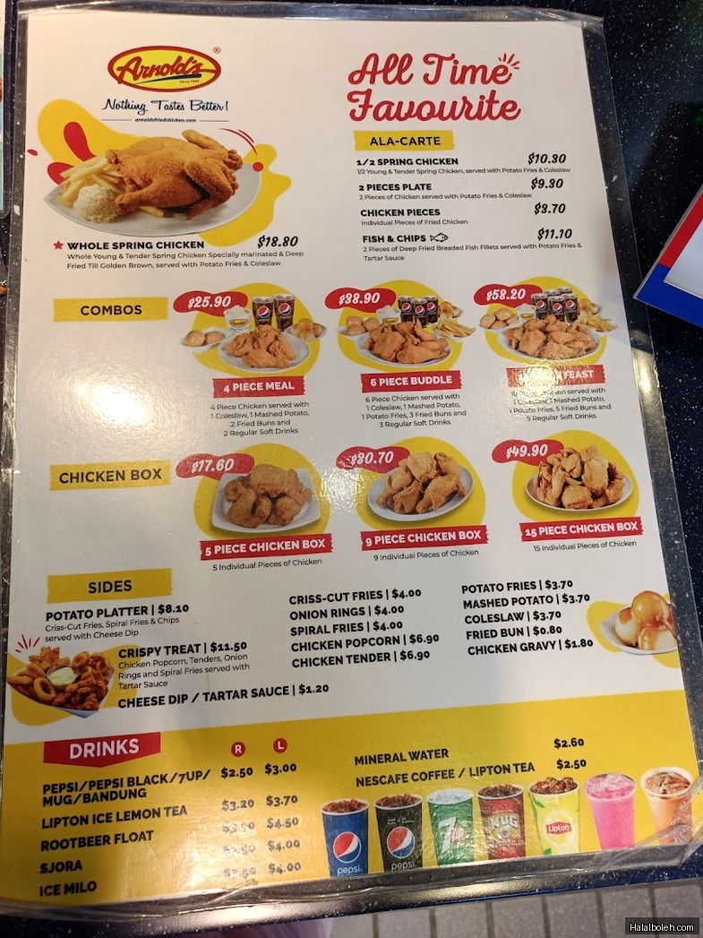 Arnold's Fried Chicken at City Plaza - Menu