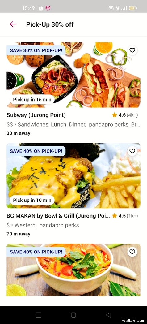 BG Makan - menu
