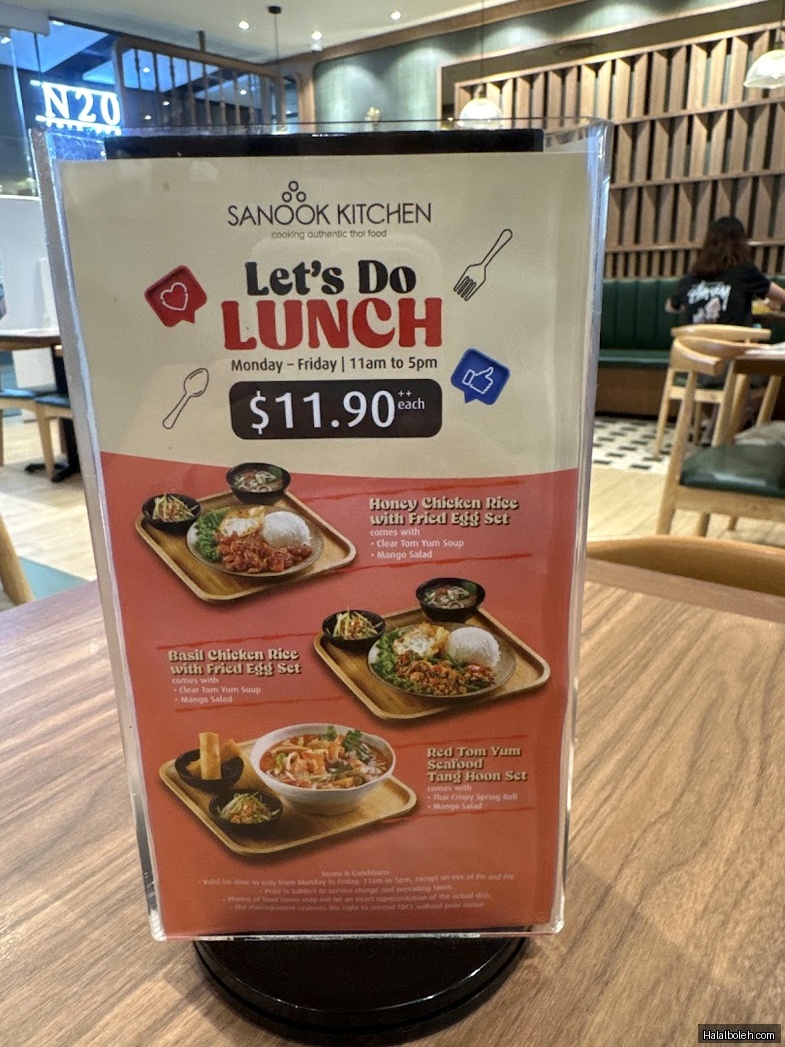 Sanook Kitchen - menu