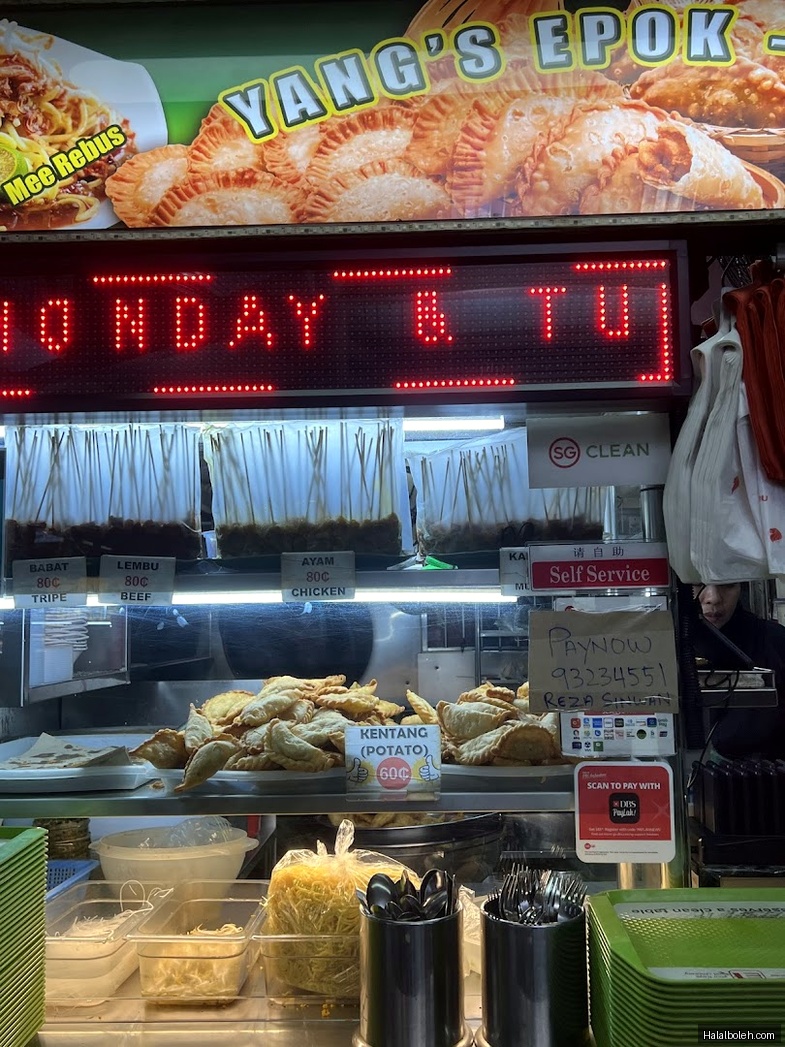 Yang's Epok-Epok - menu