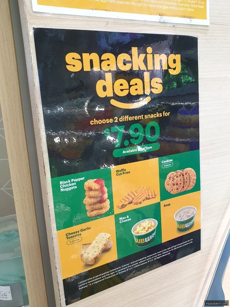 Subway - menu