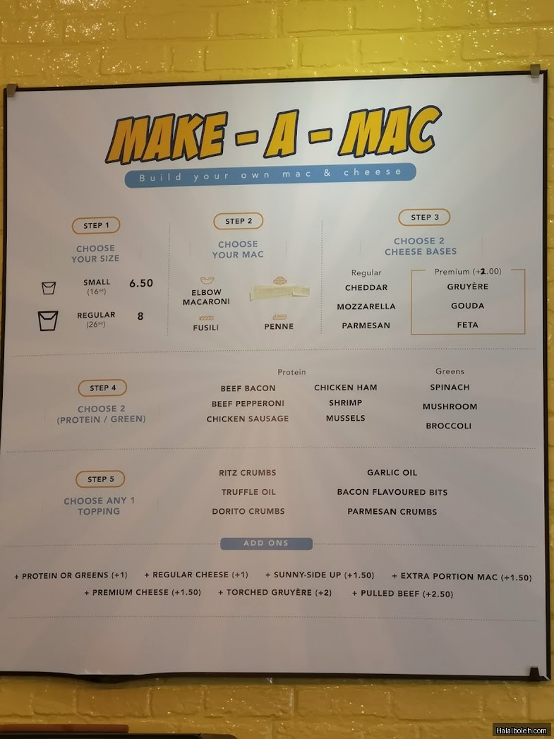 The Big Cheese - menu