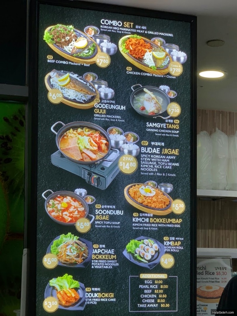 Quad Cafe at NTU School of Biological Sciences - Menu