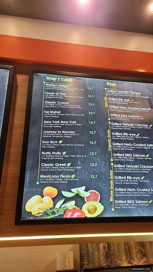 Simply Wrapps - menu
