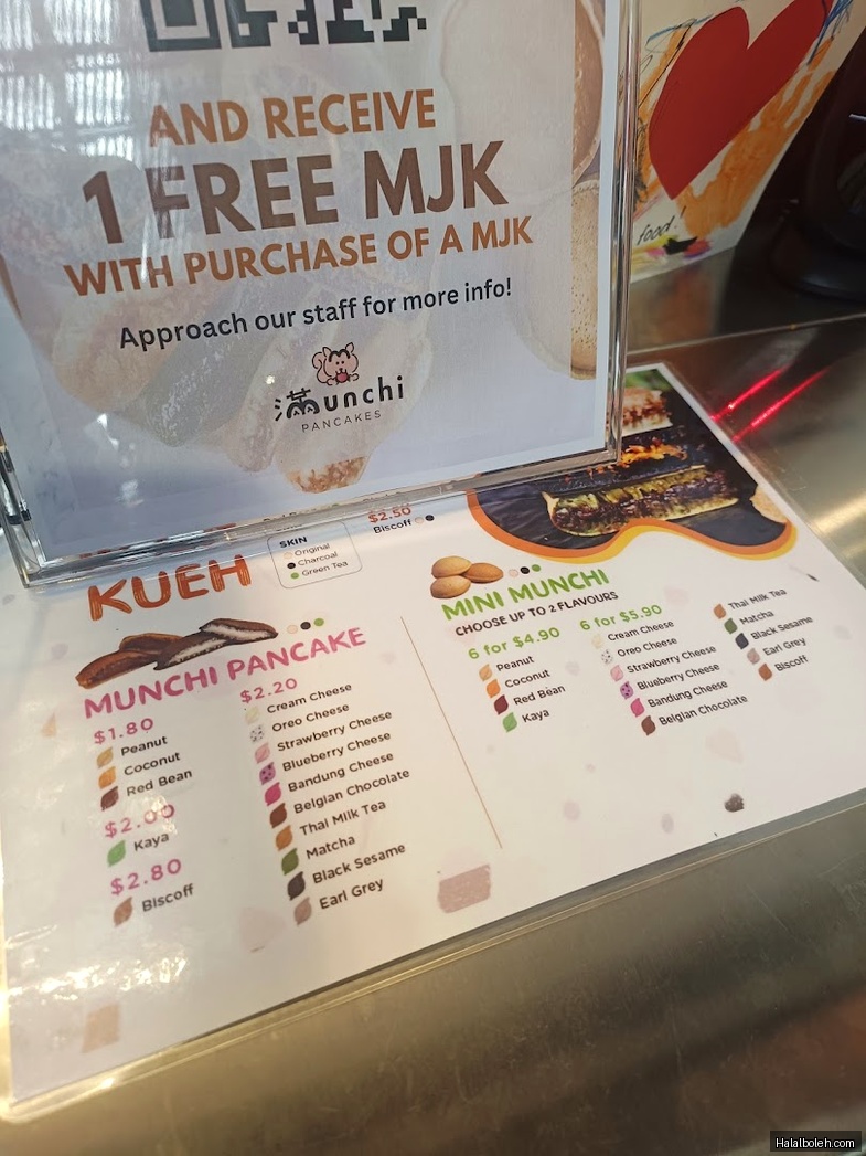 Munchi Pancakes - menu