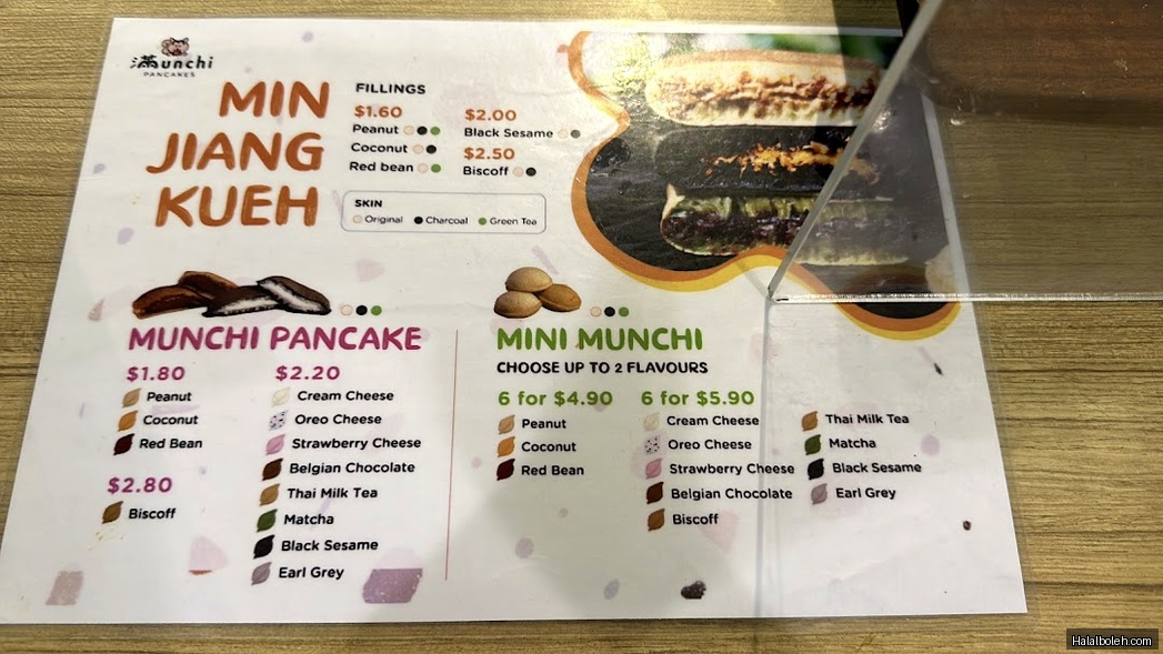 Munchi Pancakes - menu