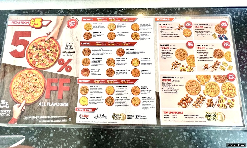 Pizza Hut - menu