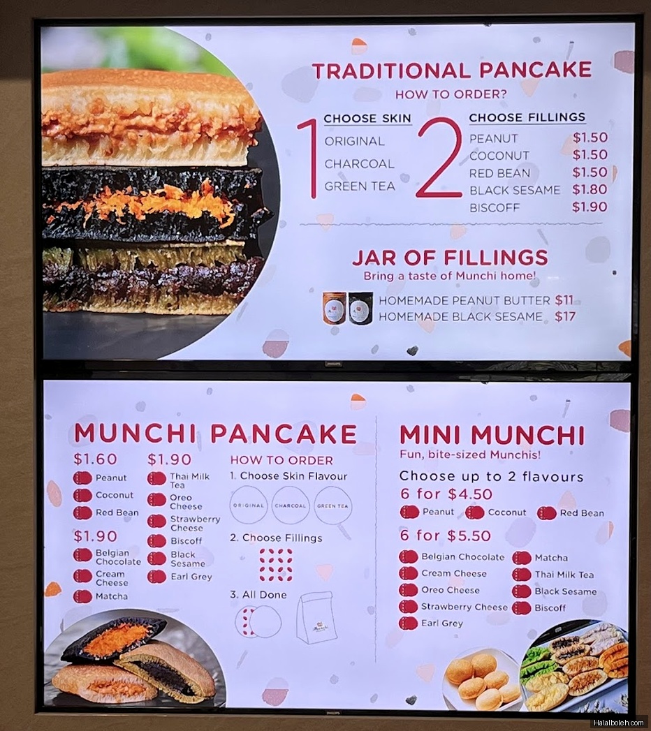 Munchi Pancakes - menu