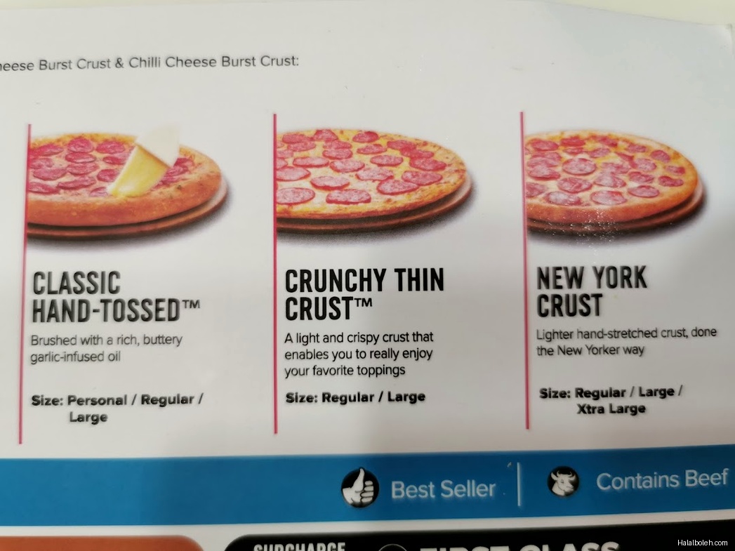 Domino's Pizza - menu
