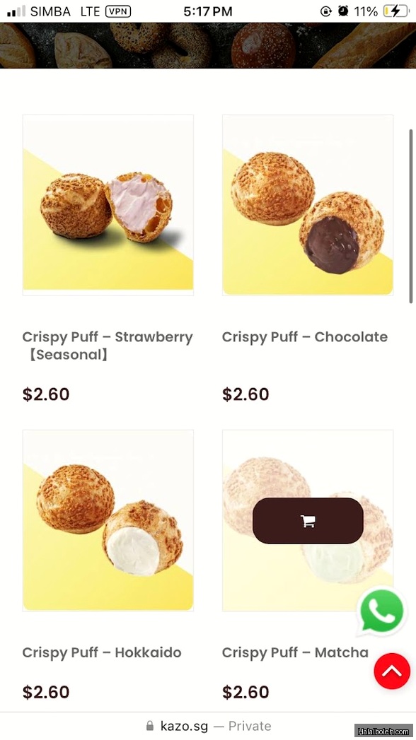 Kazo - menu