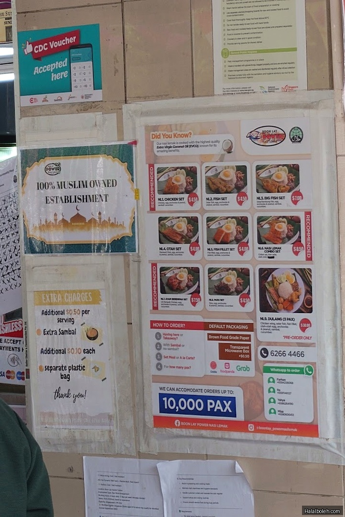 Boon Lay Power Nasi Lemak - menu