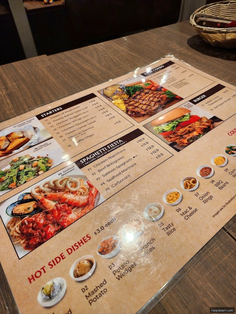 Andes by Astons - menu