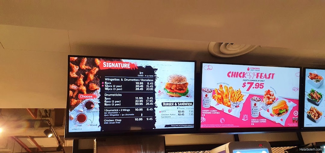 4 Fingers Crispy Chicken - menu