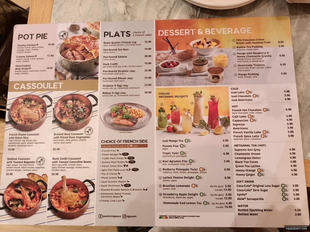 Poulet - menu