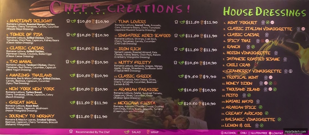 Simply Wrapps - menu