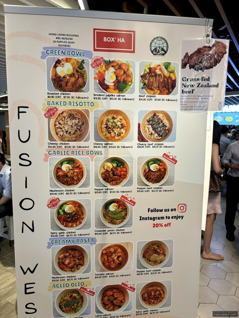 Box Ha at 97 Nasi Lemak - Hong Leong Building - Menu