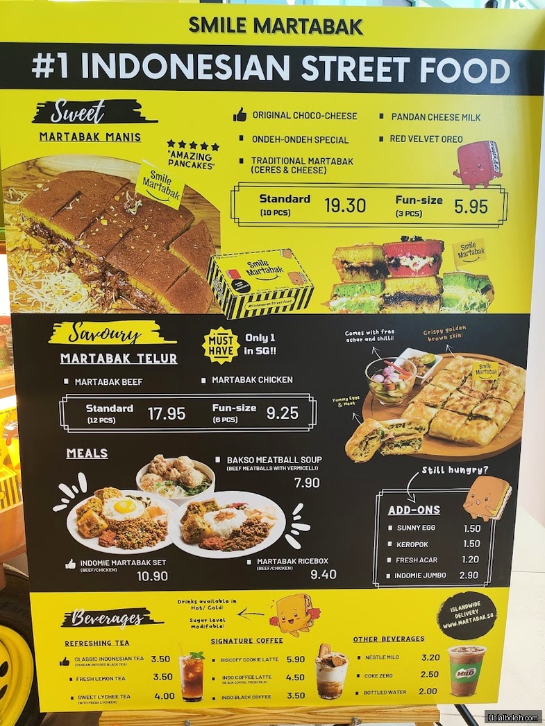 Smile Martabak - menu
