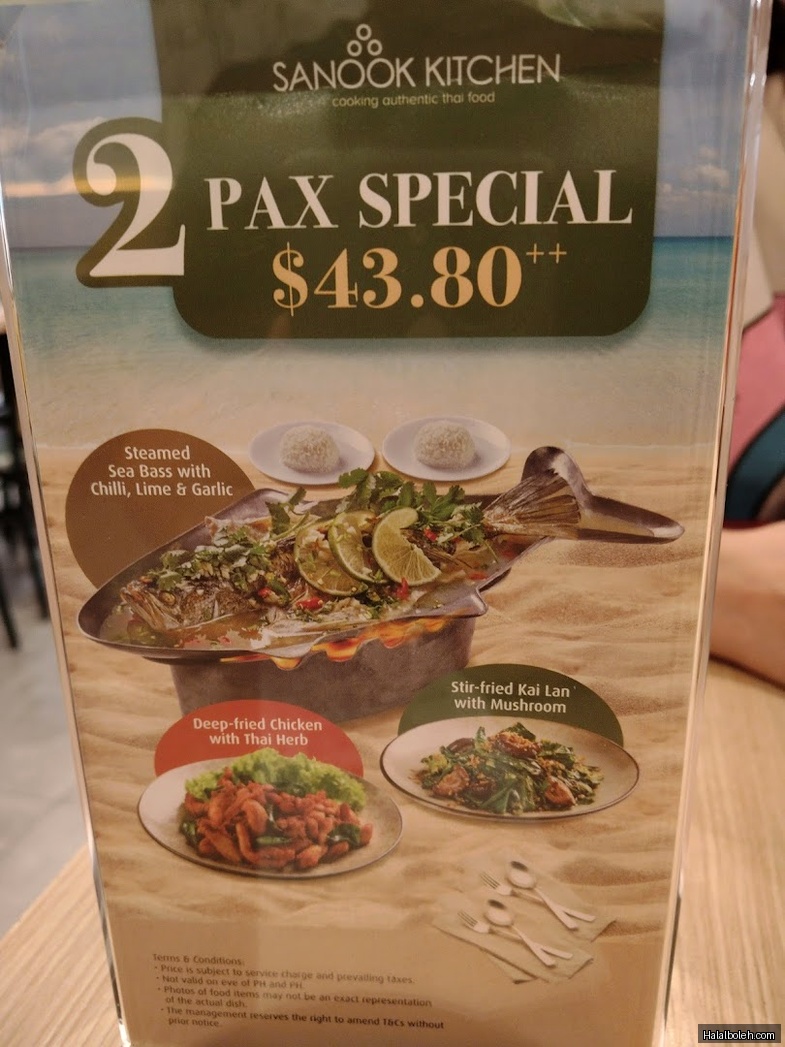Sanook Kitchen - menu