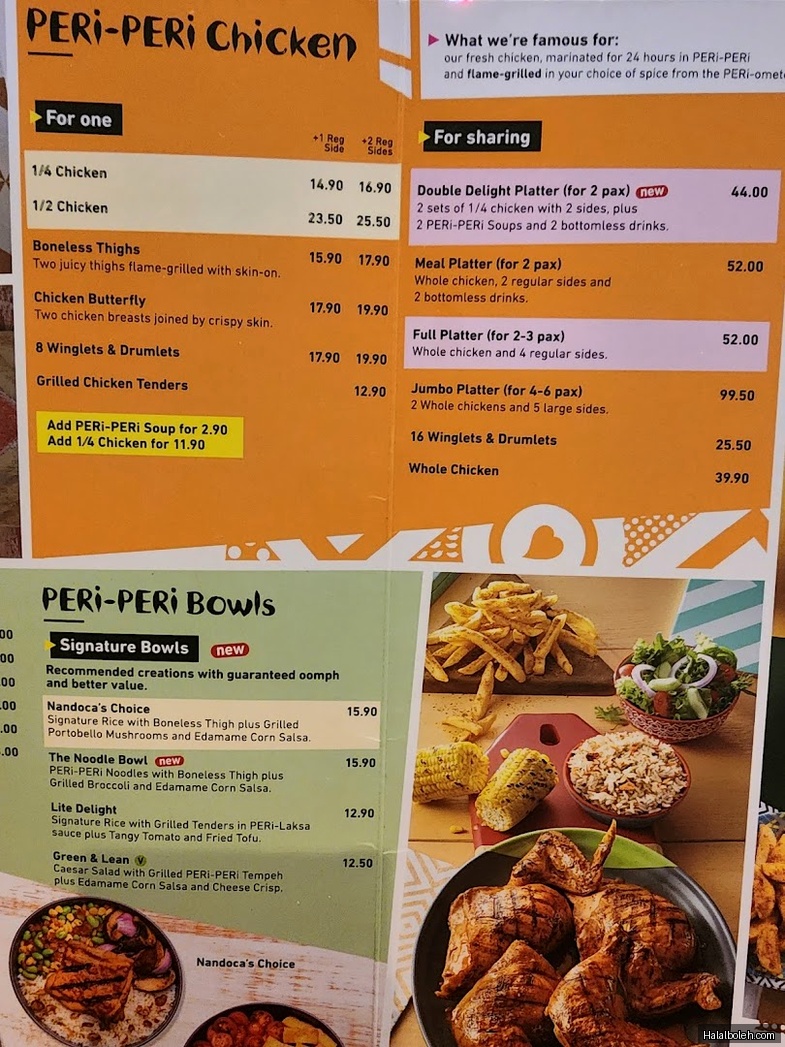 Nando's - menu