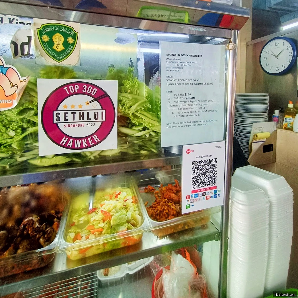 Mat Noh & Rose - menu