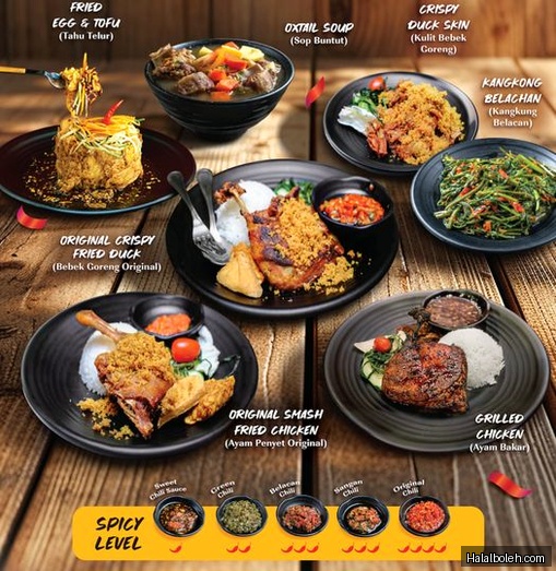 Bebek Goreng Pak Ndut - menu