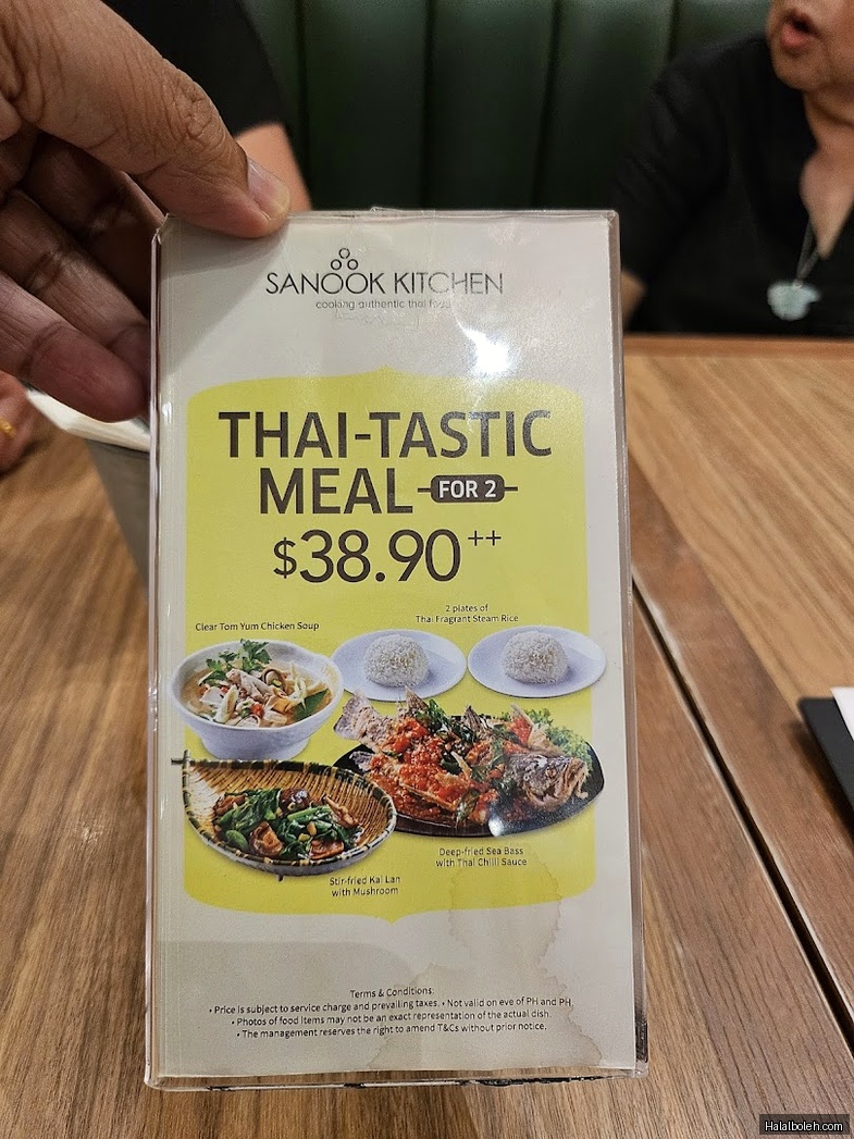 Sanook Kitchen - menu