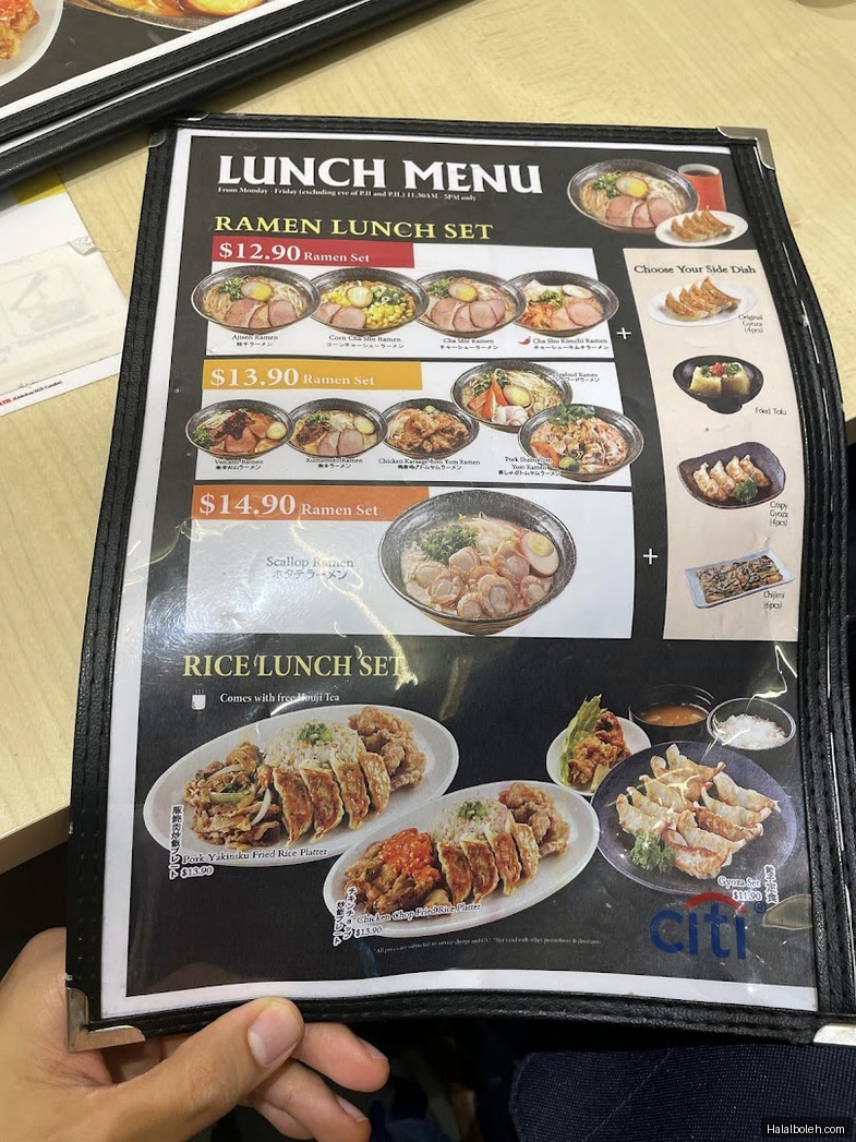 Tokyo Shokudo - menu