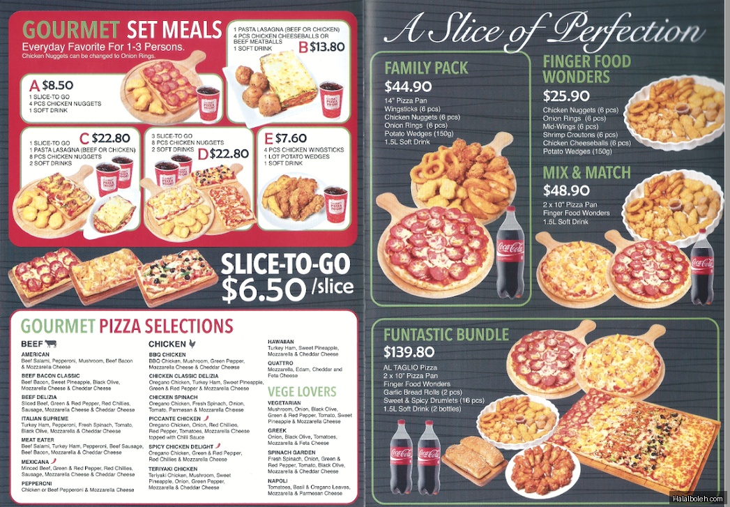 Gourmet Pizza To Go - menu