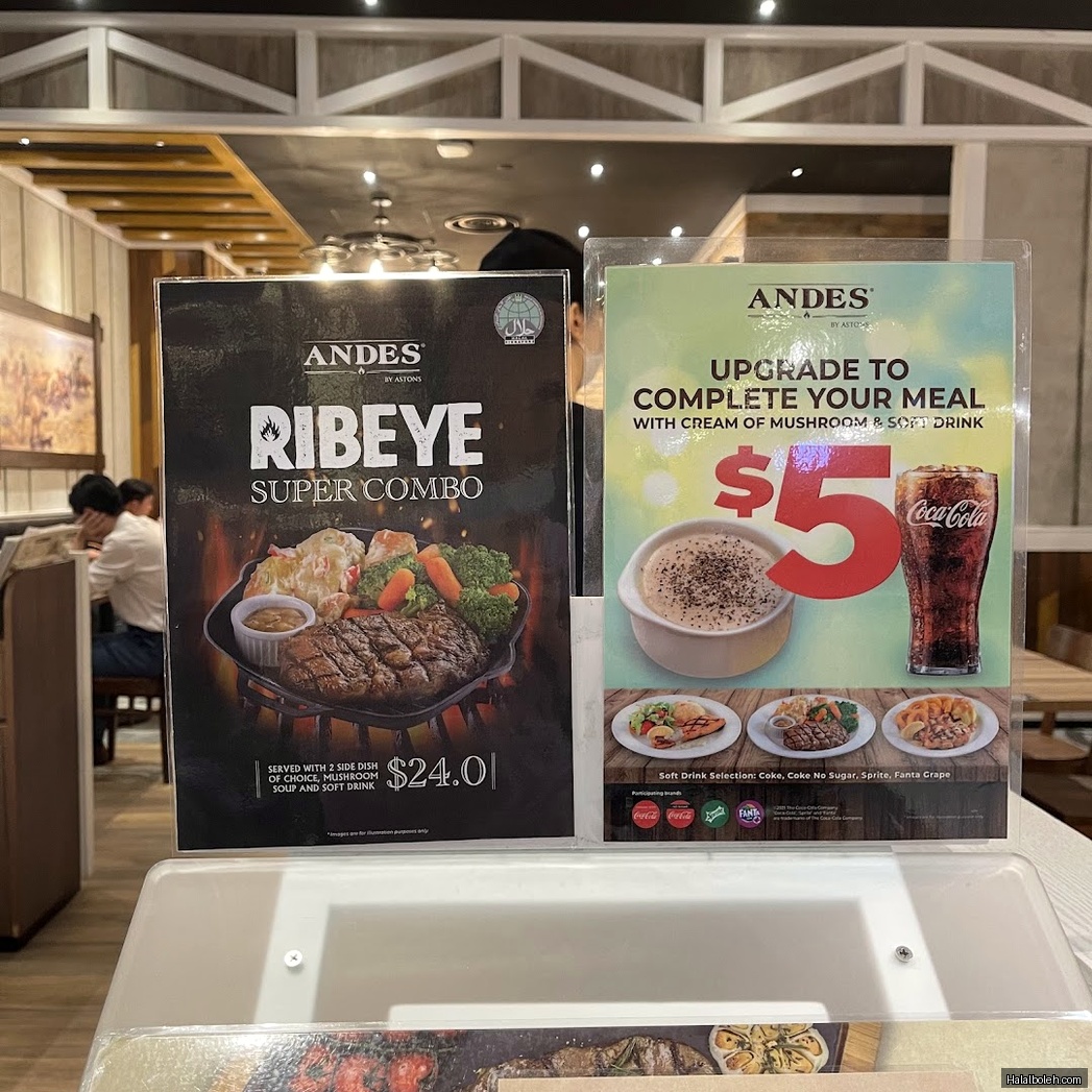 Andes by Astons - menu