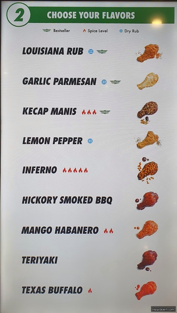 Wingstop - menu