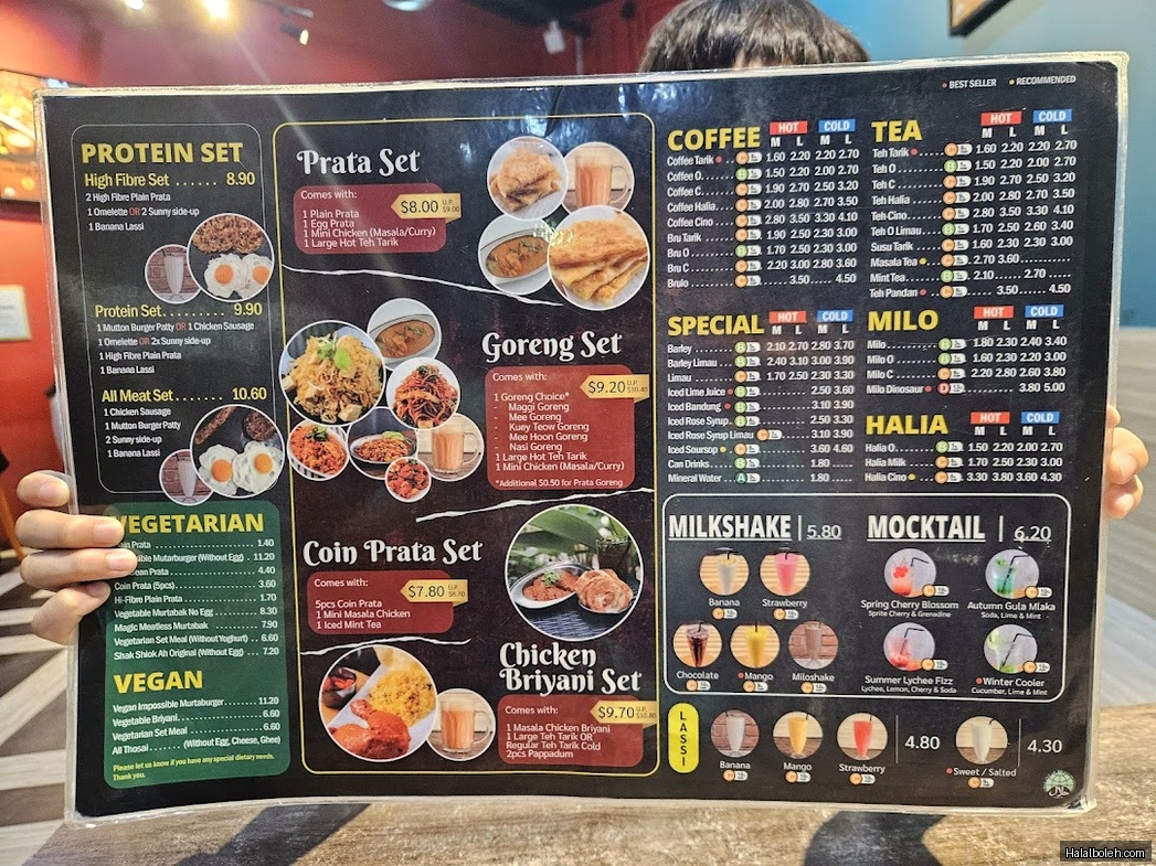 Springleaf Prata Place - menu