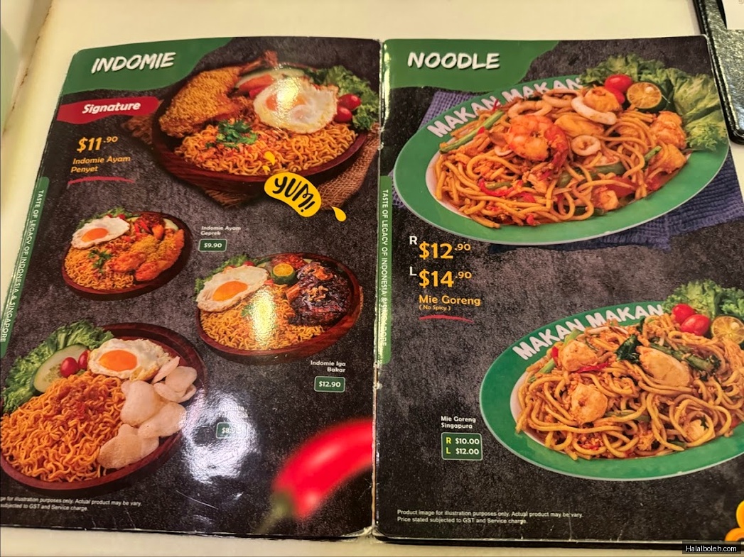Makan Makan - menu