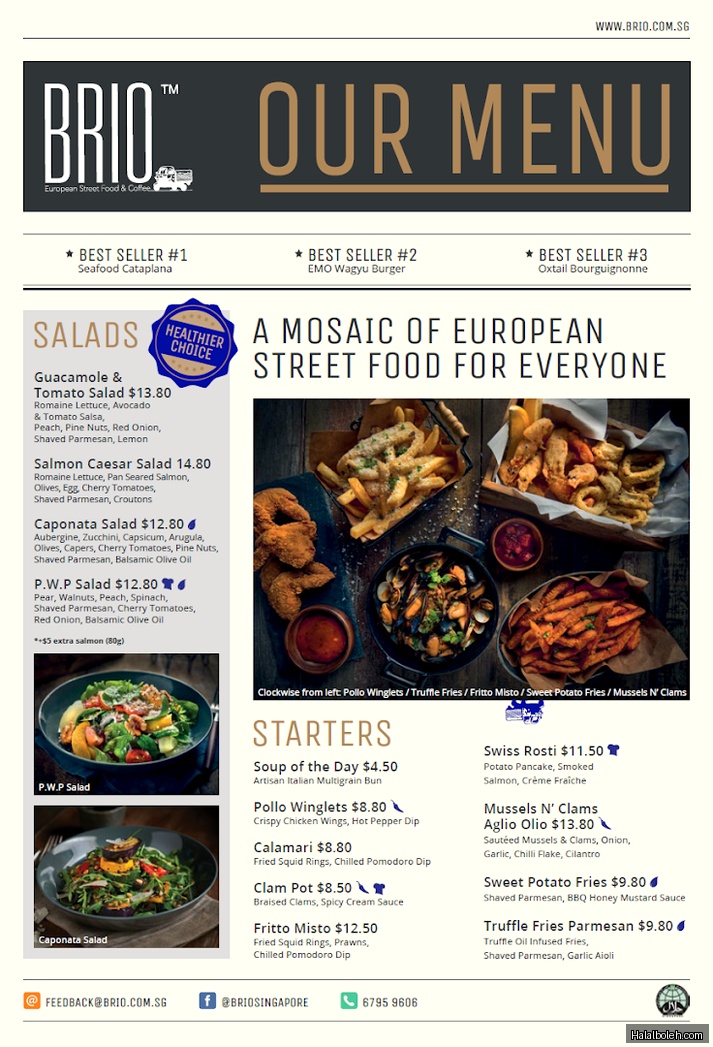 Brio - menu