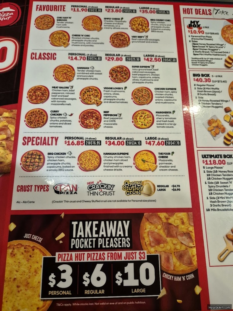 Pizza Hut - menu