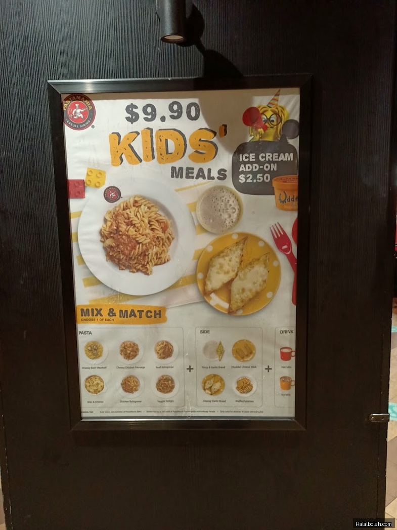 PastaMania - menu